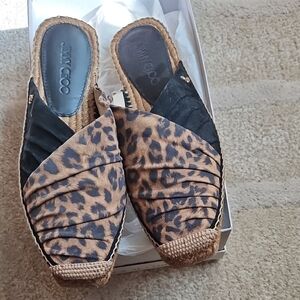 Jimmy Choo Brown and Black Mules Sleek Suede Design